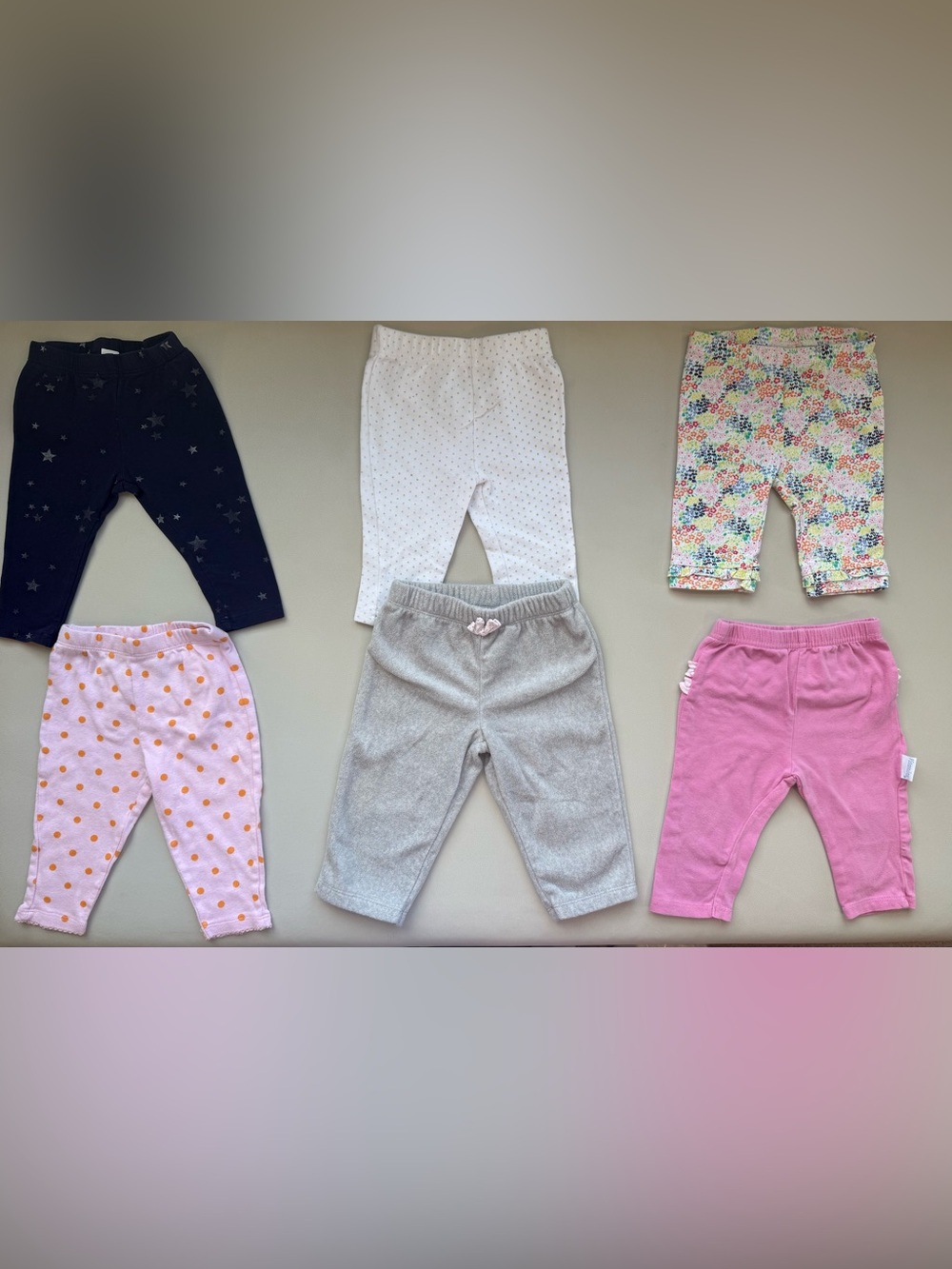Toddler Girls' Mixed Pack Joggers - Pink, Gray, Navy, White, Floral